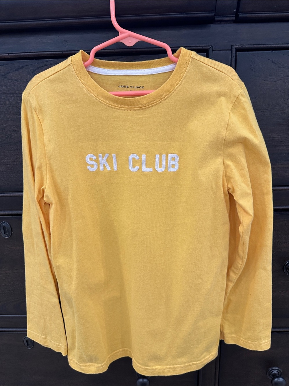 Janie and Jack Yellow 'Ski Club' Long Sleeve Tee